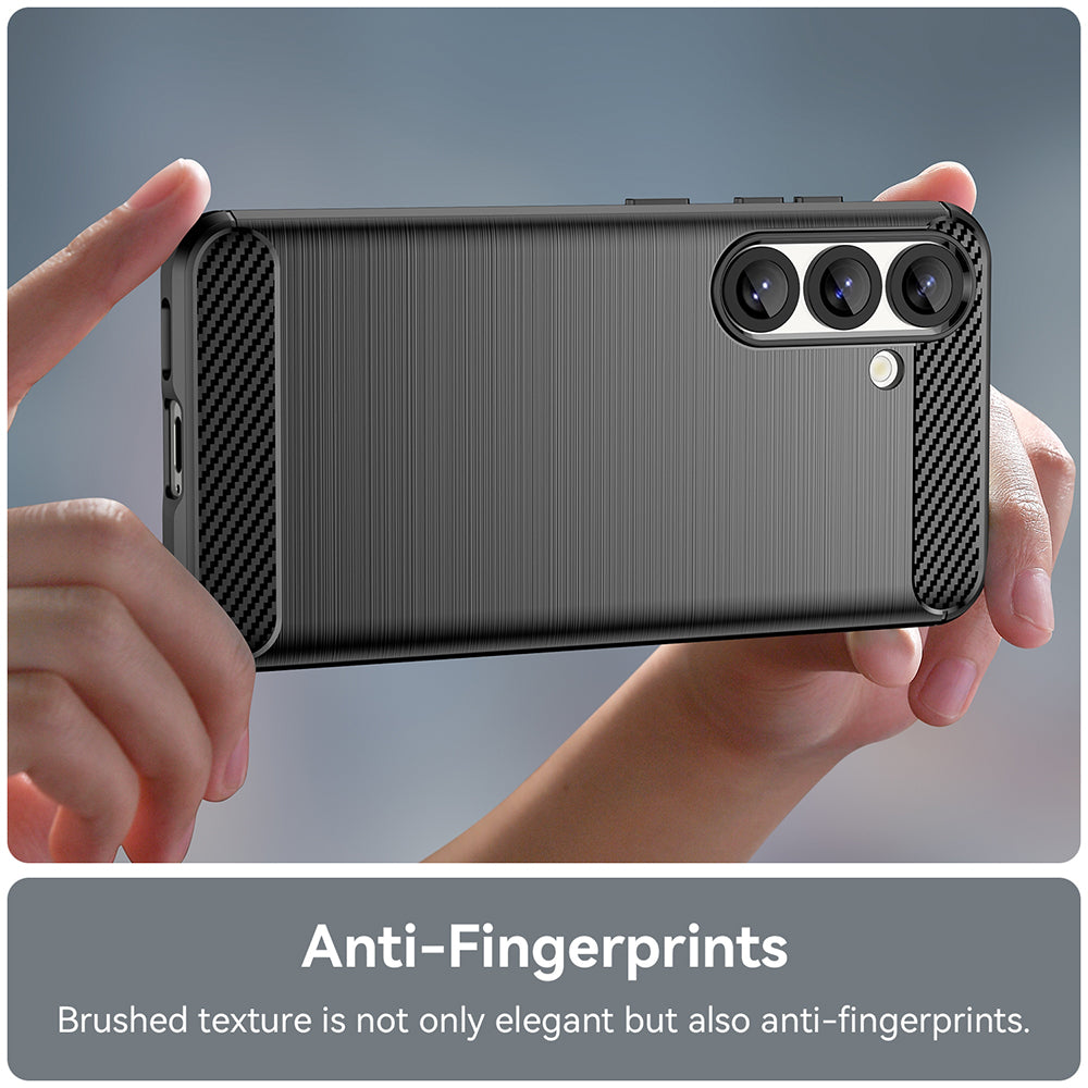 Custodia per Samsung Galaxy S25 Edge S937, Techsuit, Carbonio, Nera