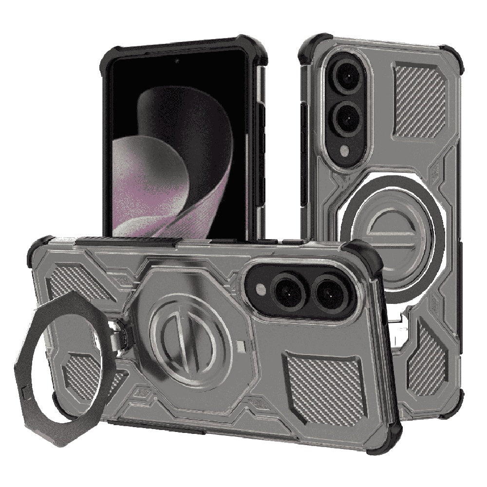 Custodia per Samsung Galaxy S25 Edge S937, Techsuit, Carbon Shield Pro, Fumo