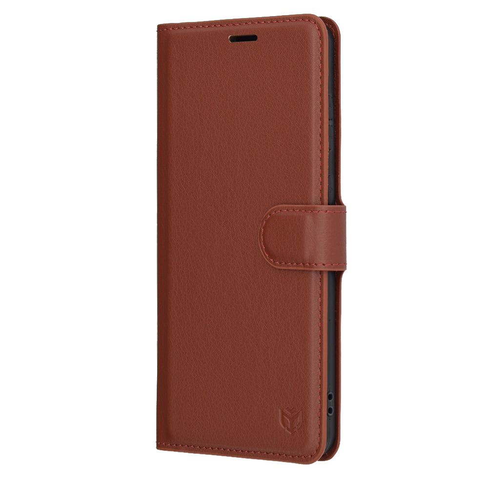 Custodia per Samsung Galaxy S25 Edge S937, Techsuit, Leather Folio, Marrone