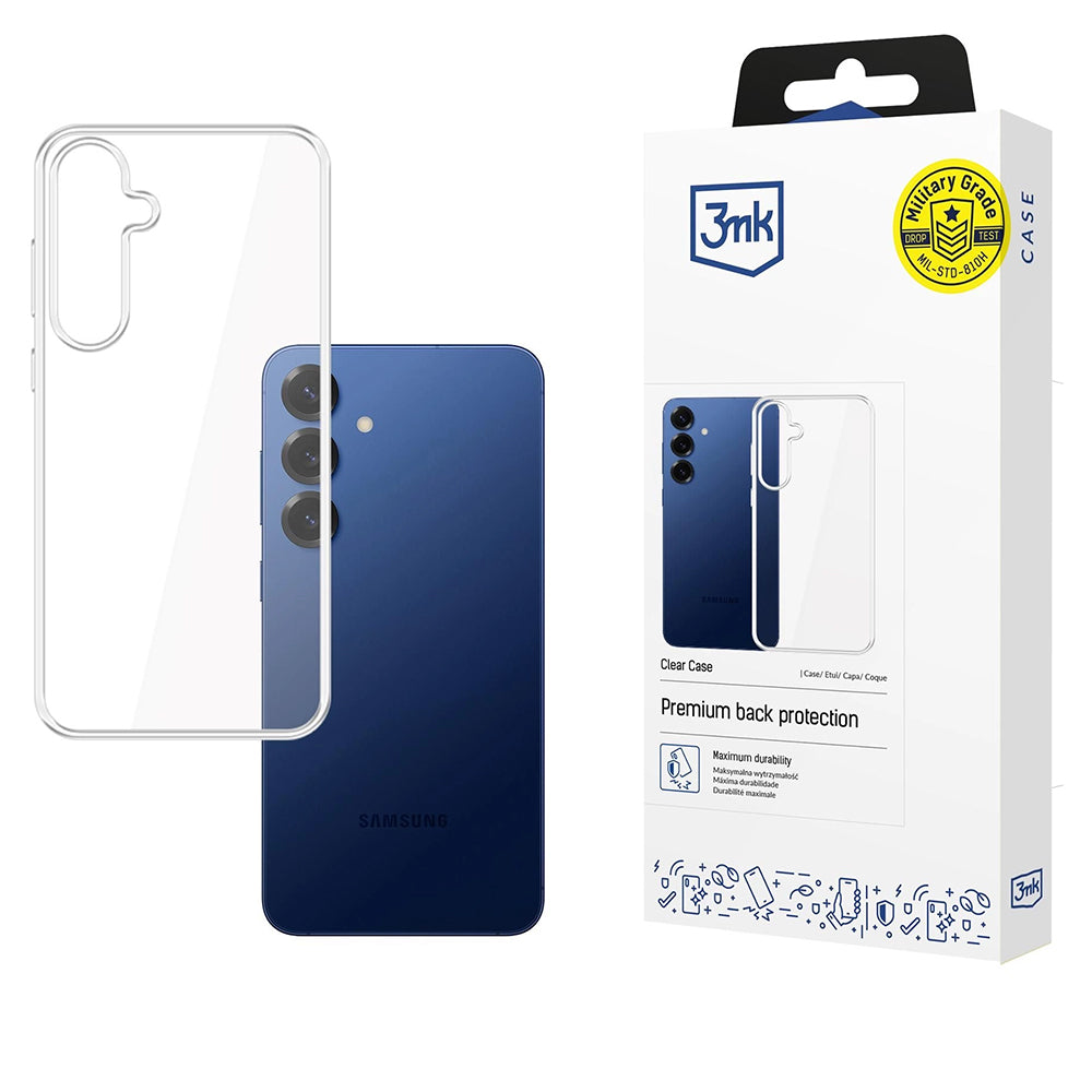 Custodia per Samsung Galaxy S25 FE, 3MK, Clear, Trasparente