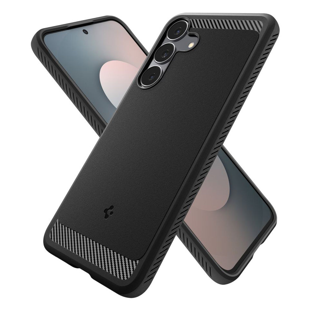 Custodia per Samsung Galaxy S25 FE, Spigen, Rugged Armor, Nera Opaca ACS10025