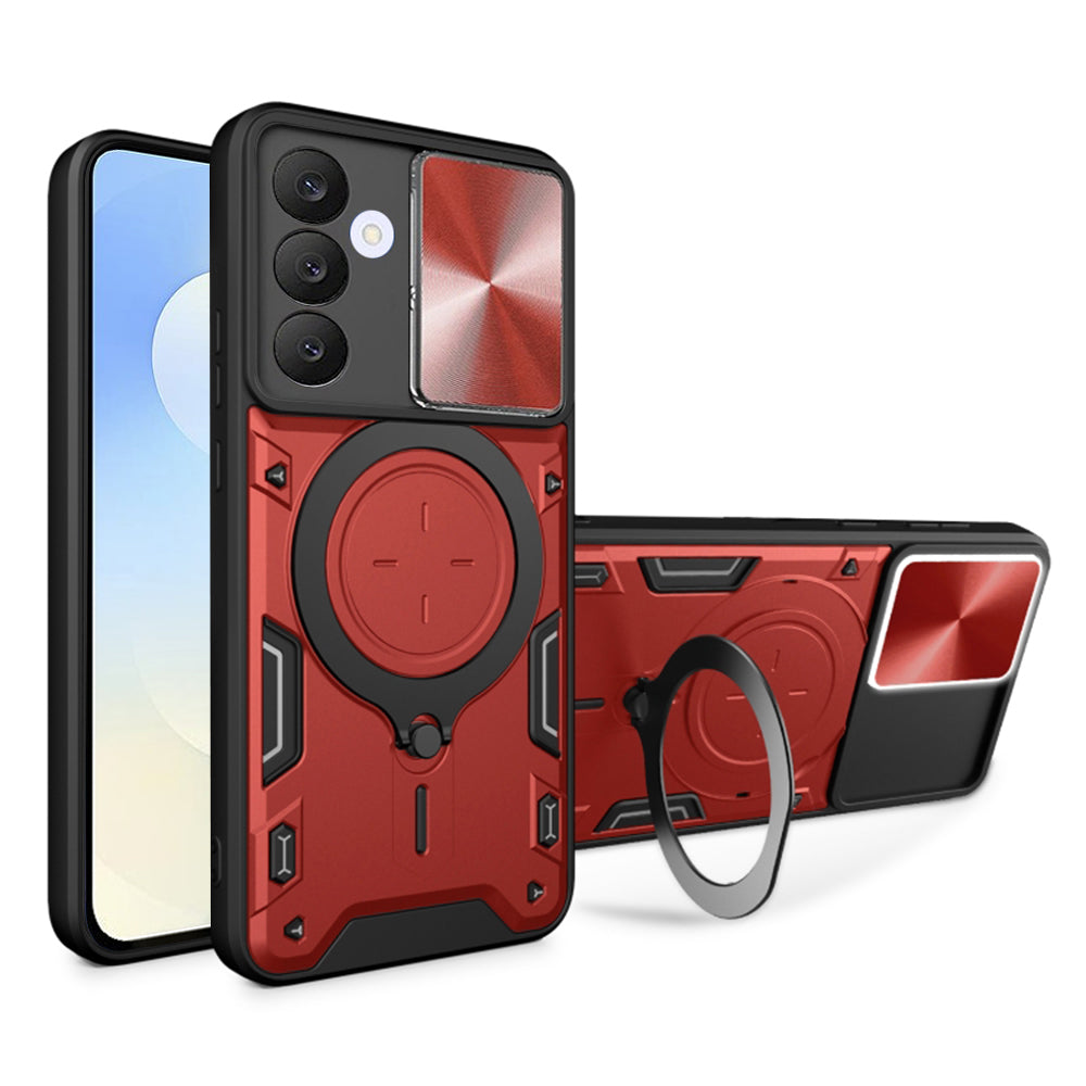 Custodia per Samsung Galaxy S25 FE, Techsuit, CamGuard Pro, Rossa