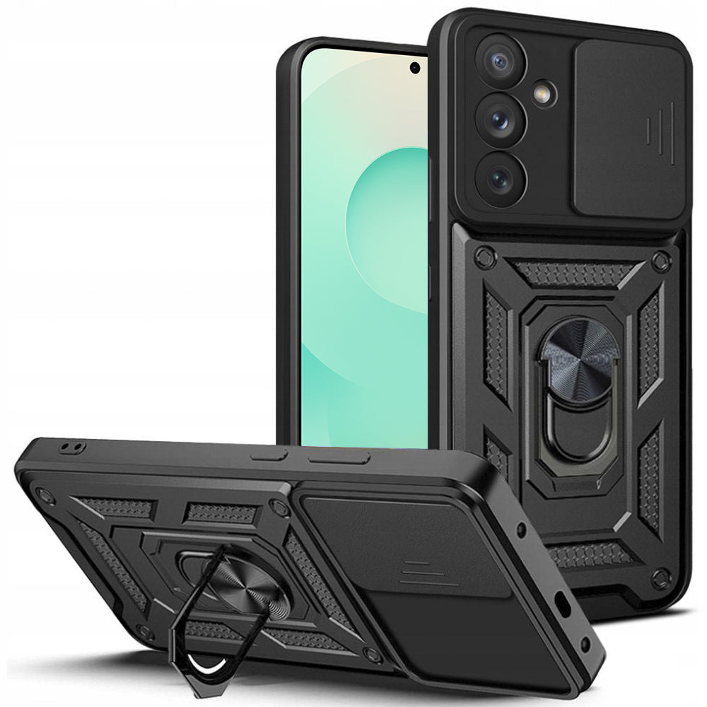 Custodia per Samsung Galaxy S25 FE, Techsuit, CamShield, Nera