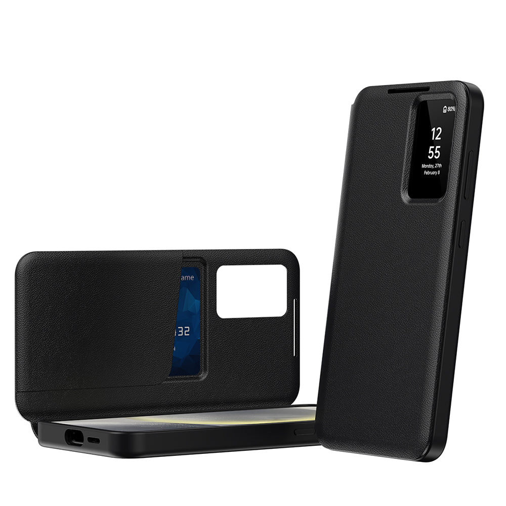 Custodia per Samsung Galaxy S25 FE, Techsuit, SmartView, Nera