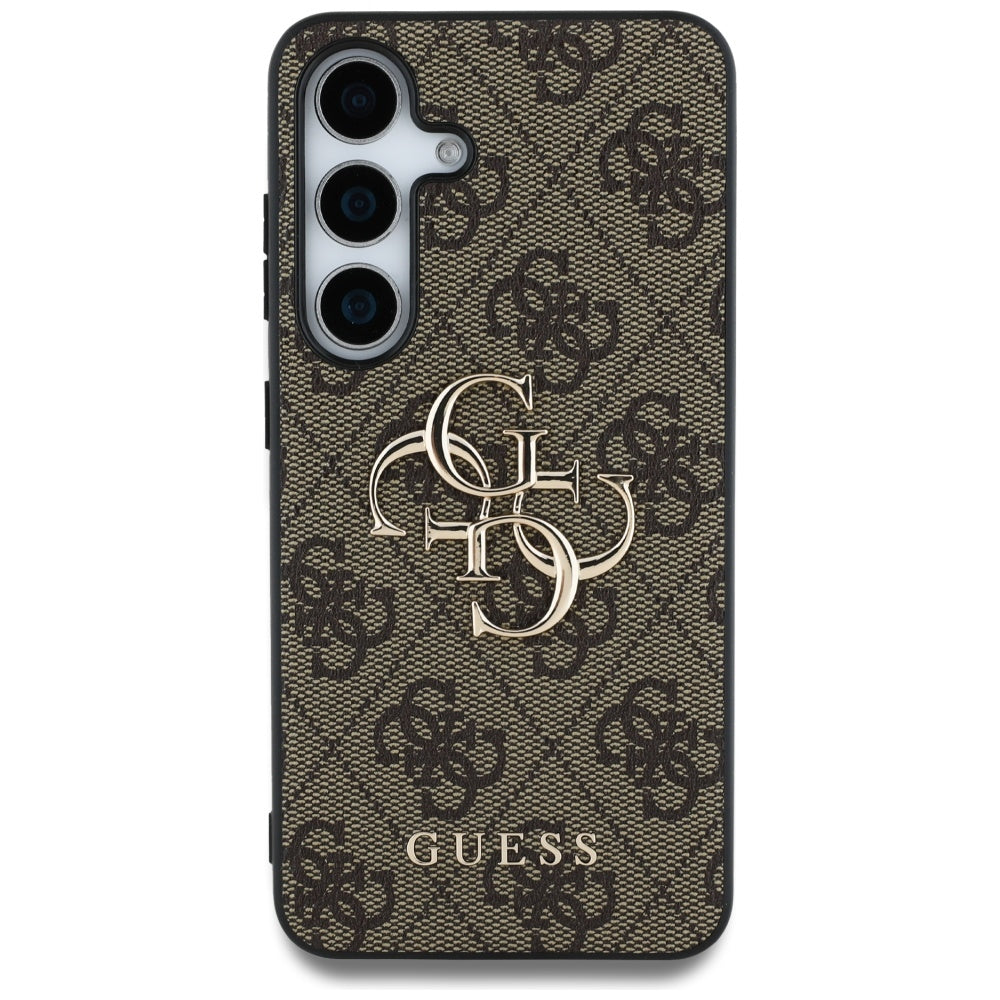 Custodia per Samsung Galaxy S25+ S936, Guess, 4G Big Logo, Marrone