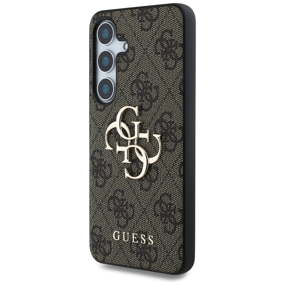 Custodia per Samsung Galaxy S25+ S936, Guess, 4G Big Logo, Marrone