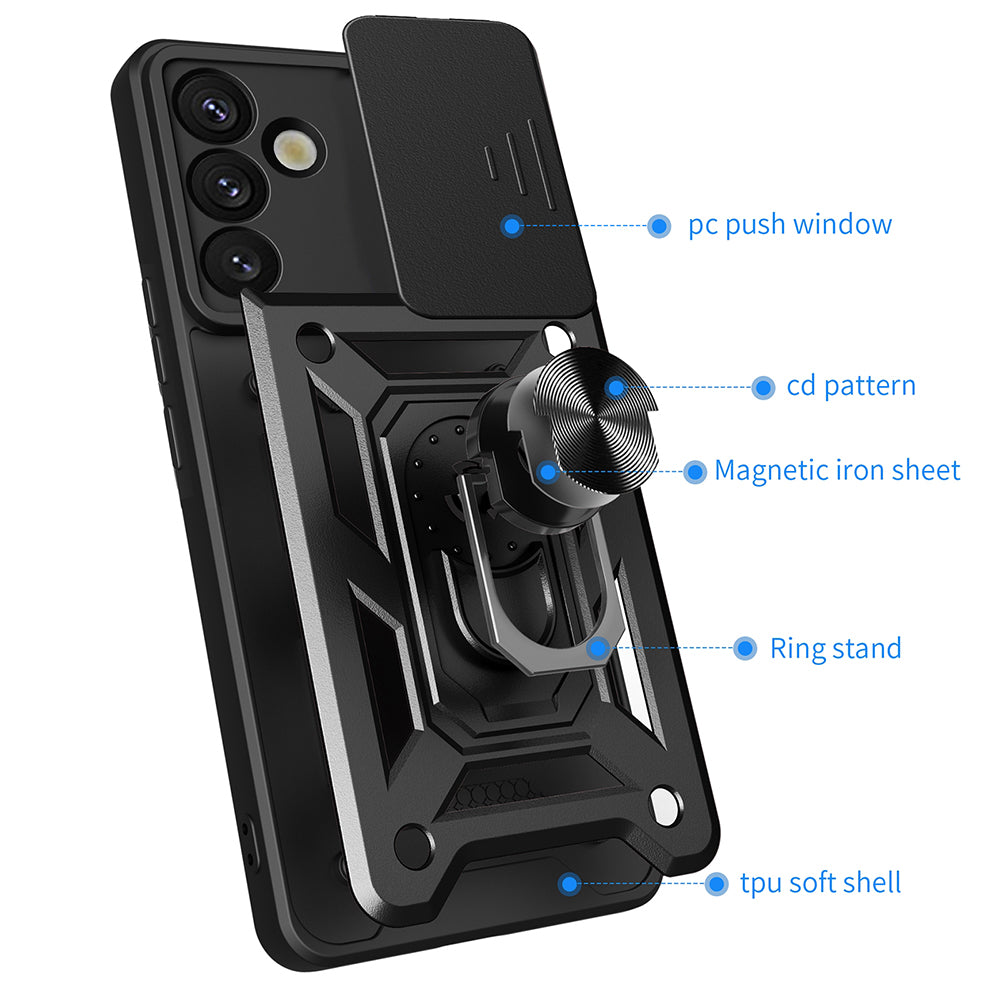 Custodia per Samsung Galaxy S25+ S936, Techsuit, CamShield, Blu