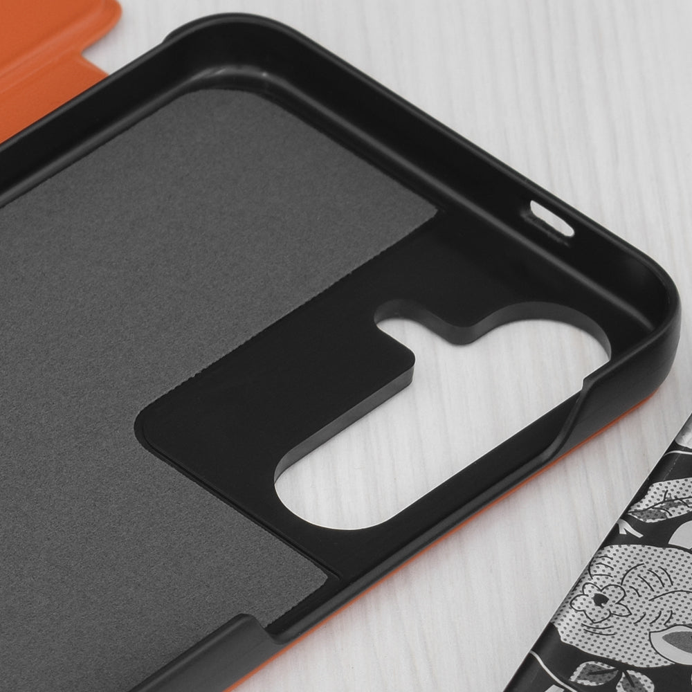Custodia per Samsung Galaxy S25+ S936, Techsuit, eFold, Arancione