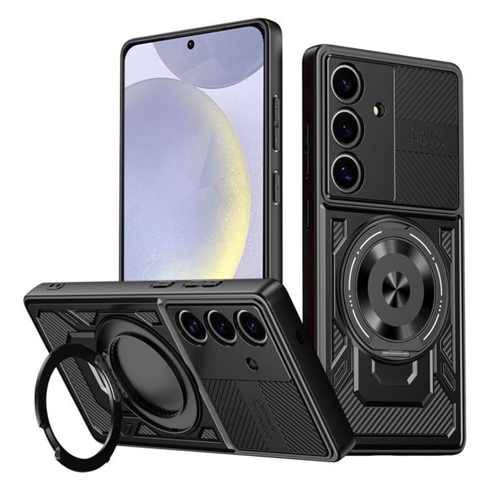Custodia per Samsung Galaxy S25 S931 / S24 S921, Techsuit, RuggedCam, Nera