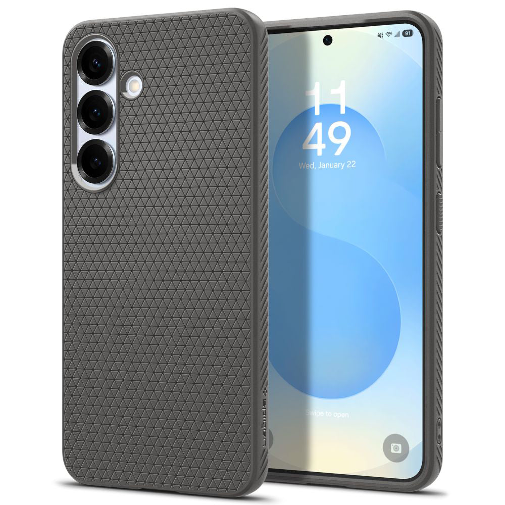Custodia per Samsung Galaxy S25 S931, Spigen, Liquid Air, Grigio