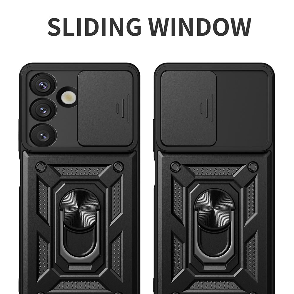 Custodia per Samsung Galaxy S25 S931, Techsuit, CamShield, Nera