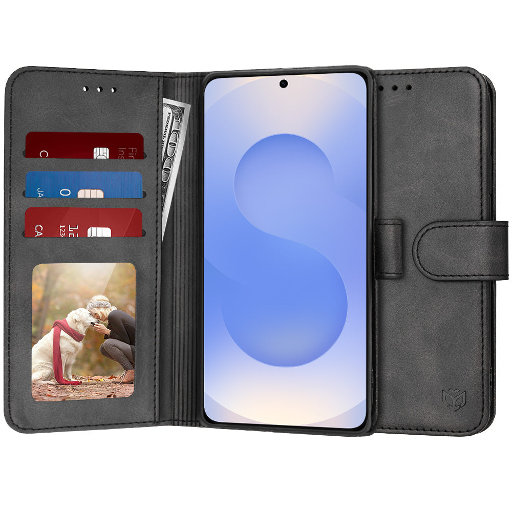Custodia per Samsung Galaxy S25 S931, Techsuit, Diary Book, Nera