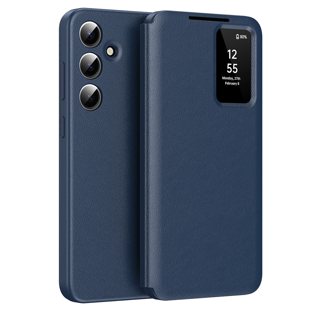 Custodia per Samsung Galaxy S25 S931, Techsuit, SmartView, Blu