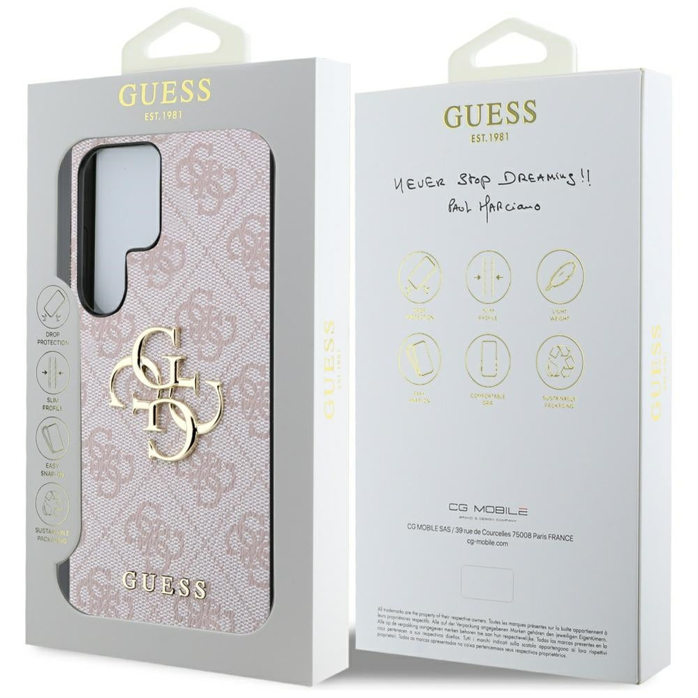 Custodia per Samsung Galaxy S25 Ultra S938, Guess, 4G Big Logo, Rosa