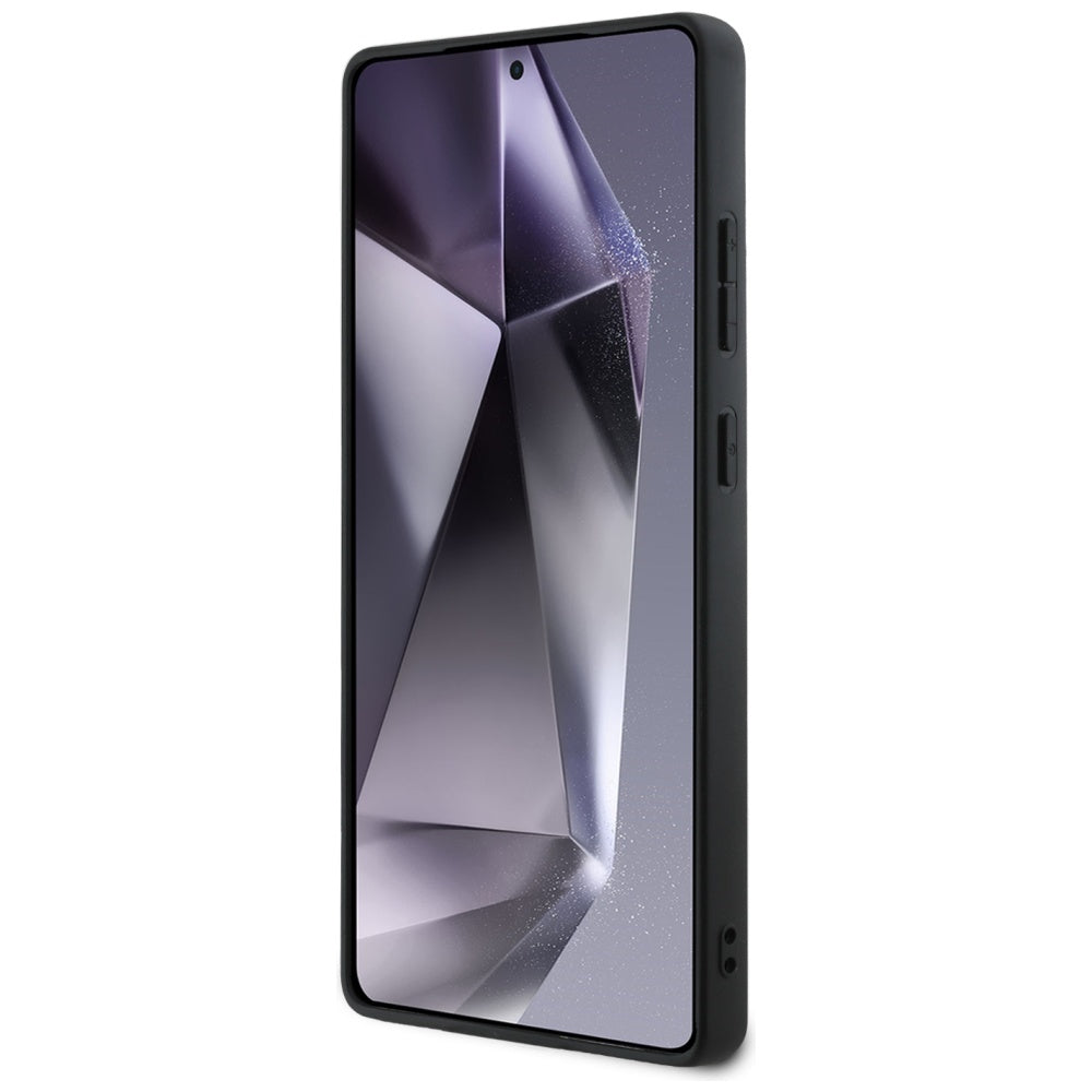 Custodia per Samsung Galaxy S25 Ultra S938, Guess, Grained Hot Stamp 4G Triangle, Nera