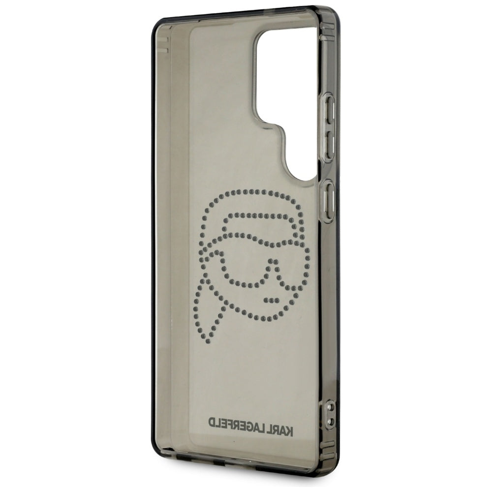 Custodia per Samsung Galaxy S25 Ultra S938, Karl Lagerfeld, IML Rhinestones Karl's Head, Nera