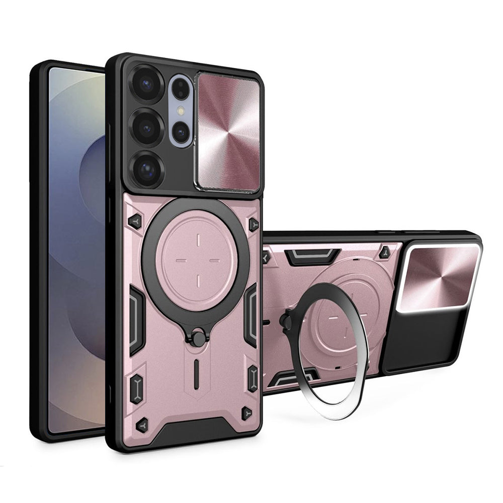 Custodia per Samsung Galaxy S25 Ultra S938, Techsuit, CamGuard Pro, Rosa Oro
