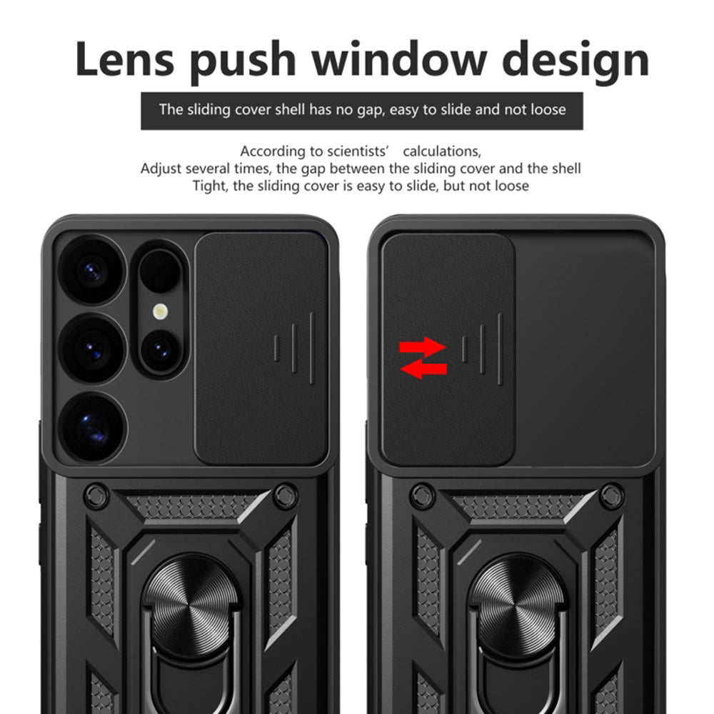 Custodia per Samsung Galaxy S25 Ultra S938, Techsuit, CamShield, Nera