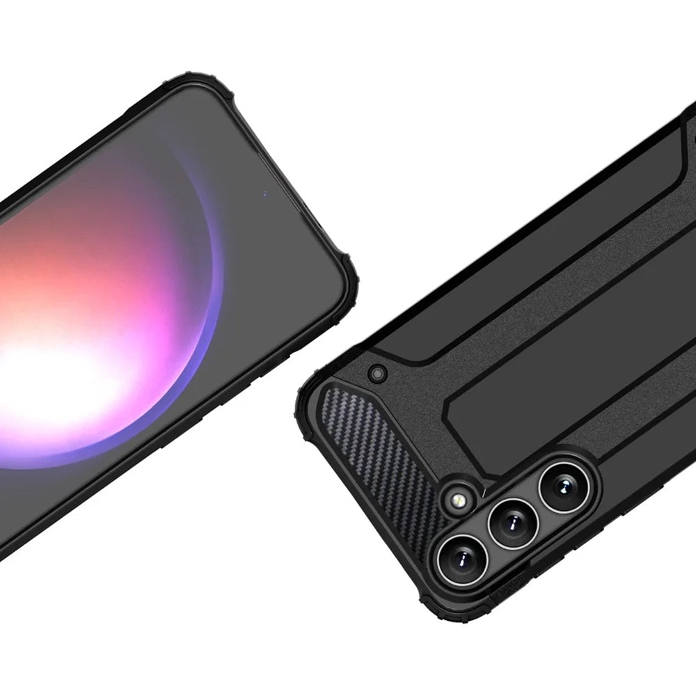 Custodia per Samsung Galaxy S25 Ultra S938, Techsuit, Hybrid Armor, Nera