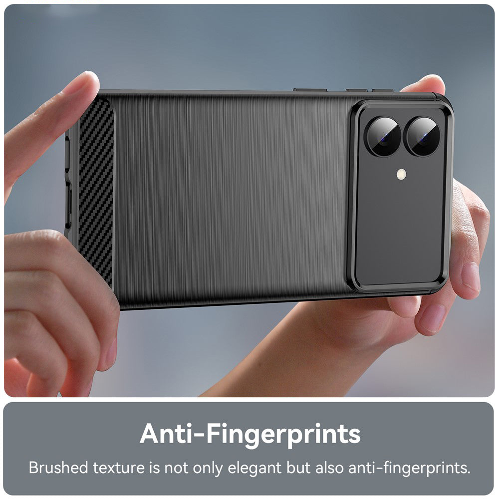 Custodia per Samsung Galaxy S26 Edge, Techsuit, Carbonio, Nera