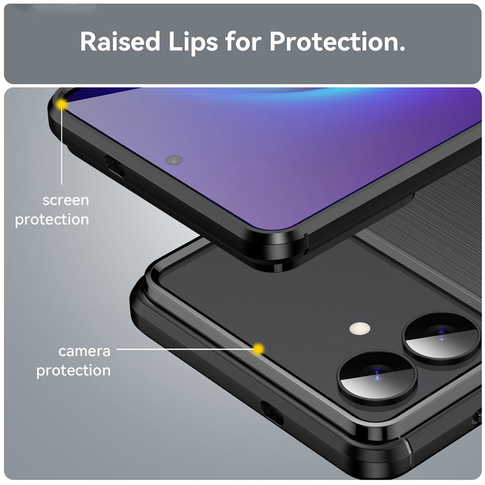 Custodia per Samsung Galaxy S26 Edge, Techsuit, Carbonio, Nera