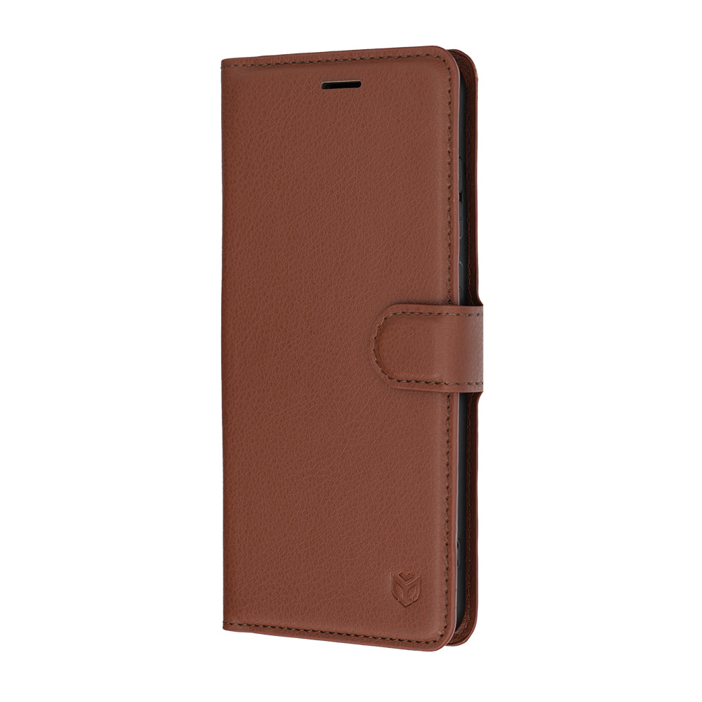 Custodia per Samsung Galaxy S26 FE S741 / S25 FE, Techsuit, Leather Folio, Marrone