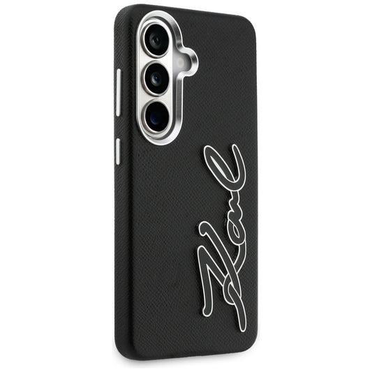 Custodia per Samsung Galaxy S26 S942, Karl Lagerfeld, Signature Resin Logo, Nera