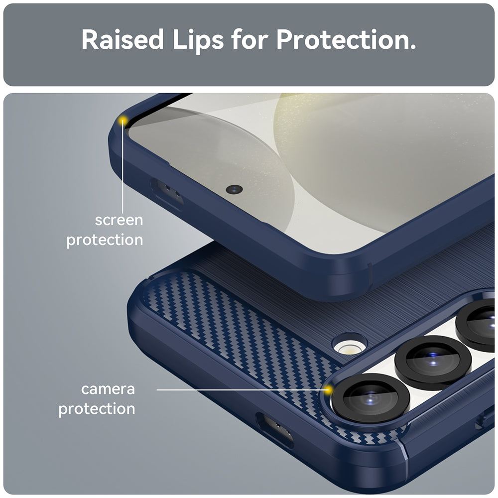 Custodia per Samsung Galaxy S26 S942, Techsuit, Carbonio, Blu