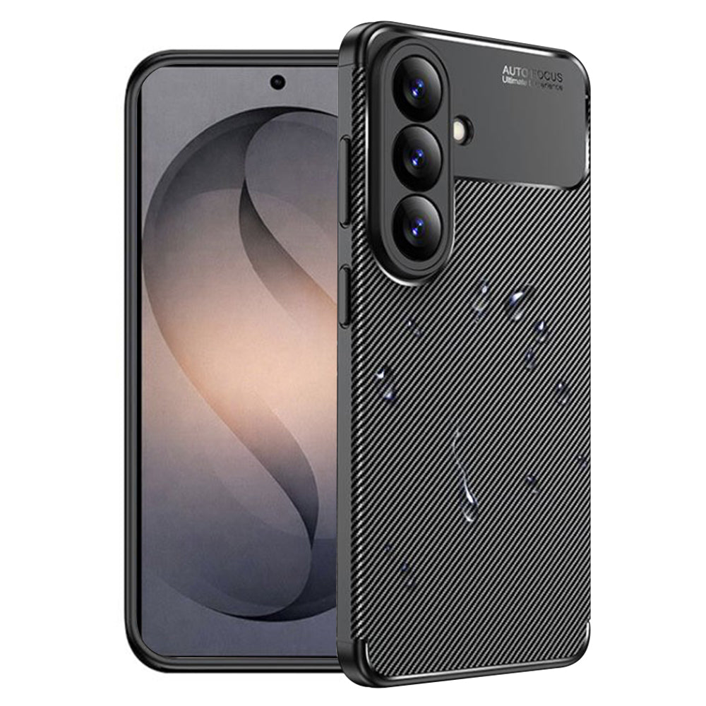 Custodia per Samsung Galaxy S26 S942, Techsuit, CarbonFiber, Nera