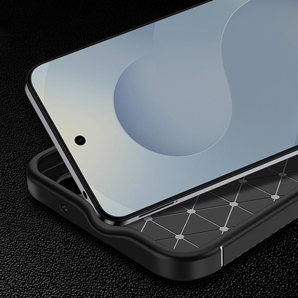Custodia per Samsung Galaxy S26 S942, Techsuit, CarbonFiber, Nera