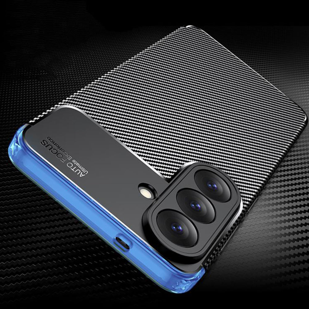 Custodia per Samsung Galaxy S26 S942, Techsuit, CarbonFiber, Nera