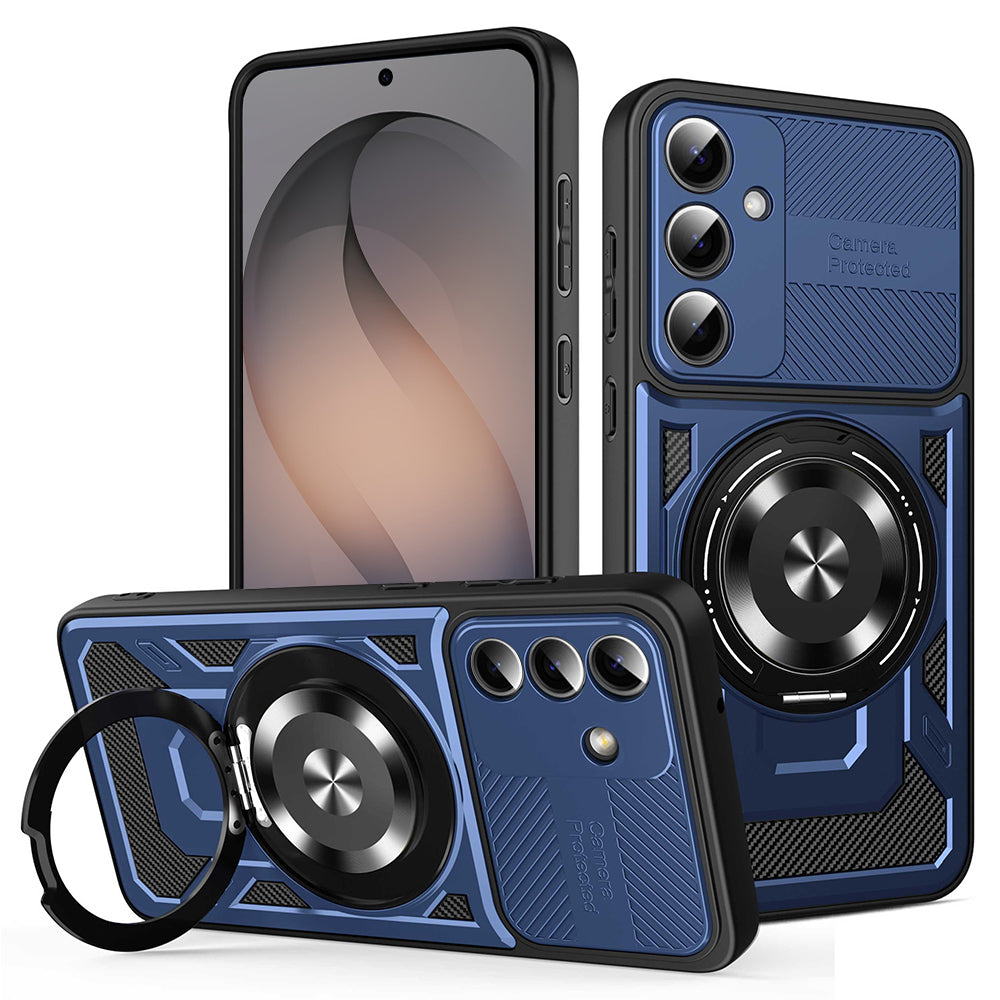 Custodia per Samsung Galaxy S26, Techsuit, RuggedCam, Blu
