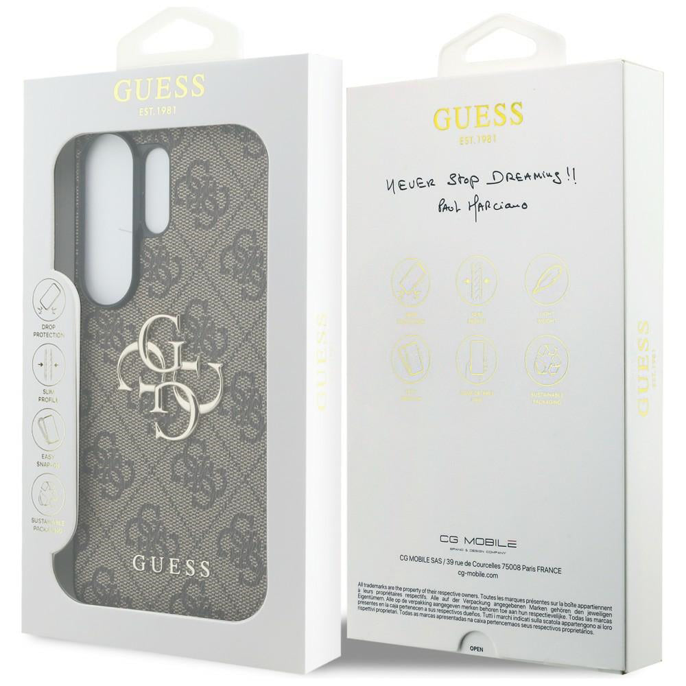 Custodia per Samsung Galaxy S26 Ultra S948, Guess, 4G Big Logo, Marrone