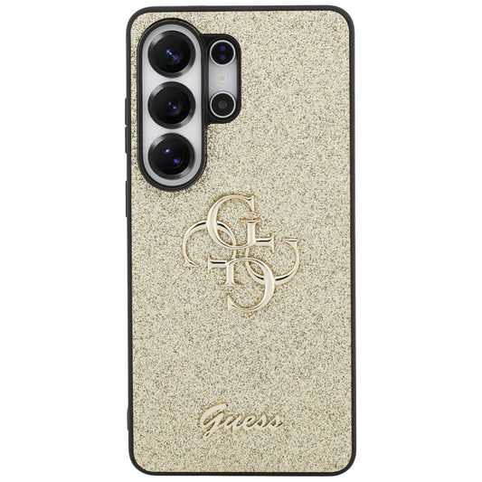 Custodia per Samsung Galaxy S26 Ultra S948, Guess, Fixed Glitter Big 4G Metal Frame, Dorata