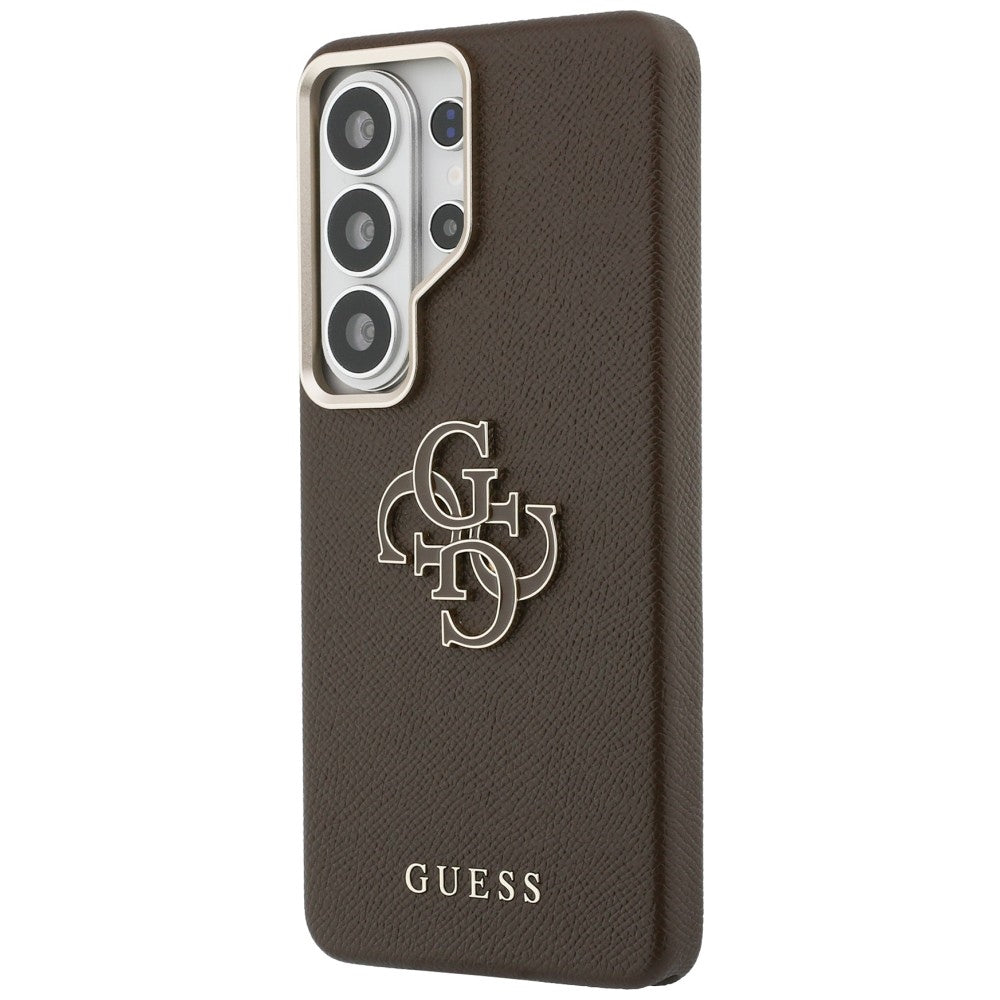 Custodia per Samsung Galaxy S26 Ultra S948, Guess, 4G Grained Big and Classic Logo, Marrone