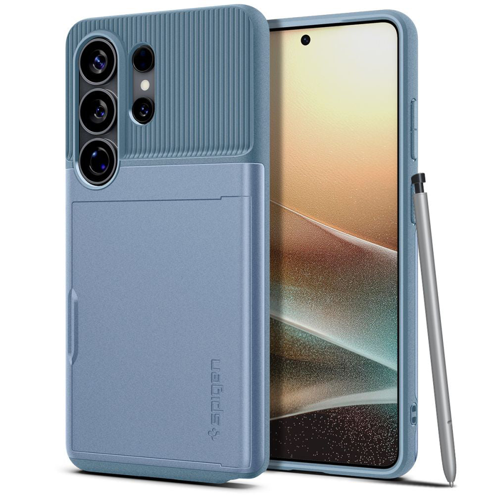 Custodia per Samsung Galaxy S26 Ultra S948, Spigen, Slim Armor CS, Blu ACS11225