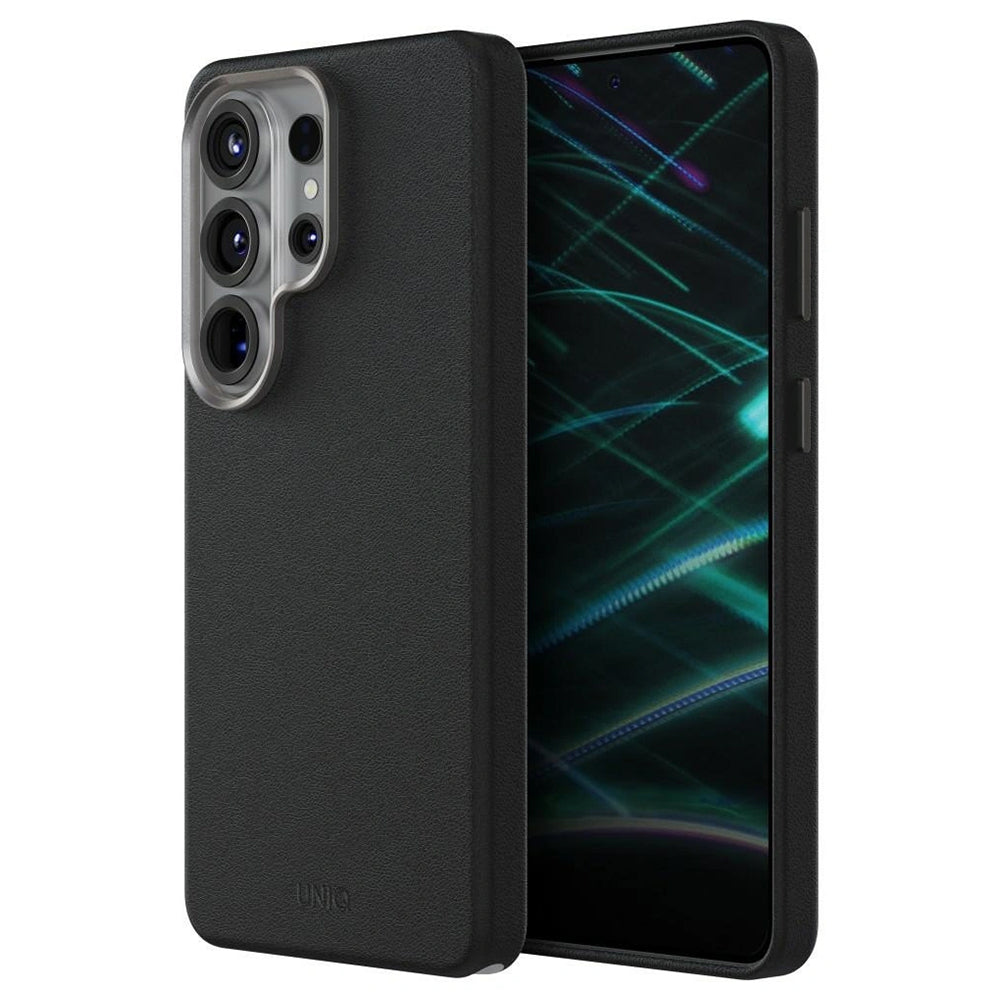Custodia per Samsung Galaxy S26 Ultra S948, UNIQ, Lyden Leatherette, Nera