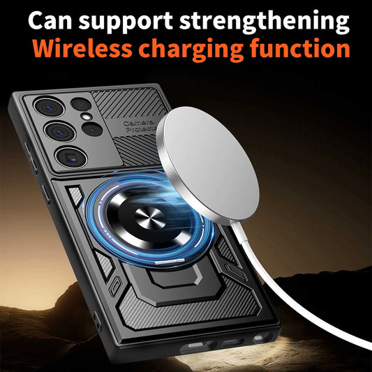 Custodia per Samsung Galaxy S26 Ultra, Techsuit, RuggedCam, Nera