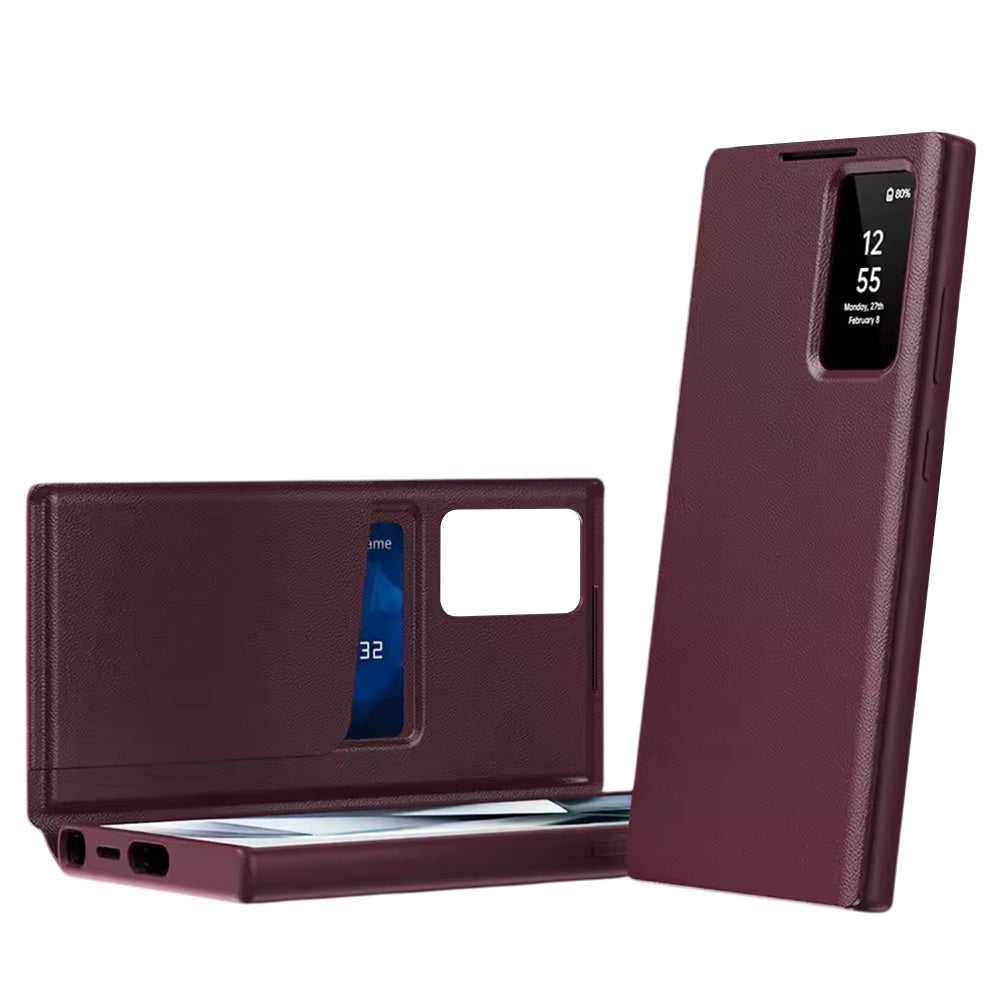 Custodia per Samsung Galaxy S26 Ultra S948, Techsuit, SmartView, Rossa
