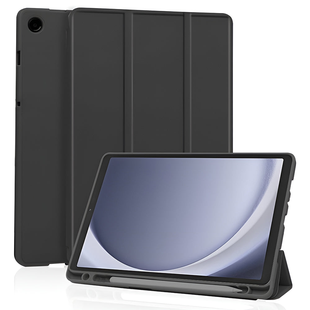 Custodia per Samsung Galaxy Tab A11 / Tab A9, Techsuit, Flex Trifold Nuovo Modello, Nera