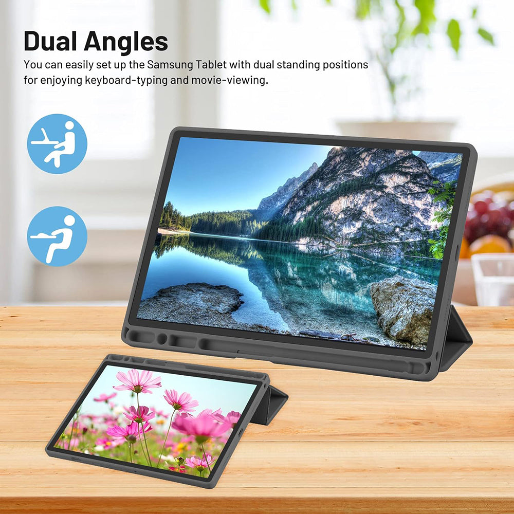 Custodia per Samsung Galaxy Tab A8 10.5 (2021), Techsuit, Flex Trifold, Verde Matcha