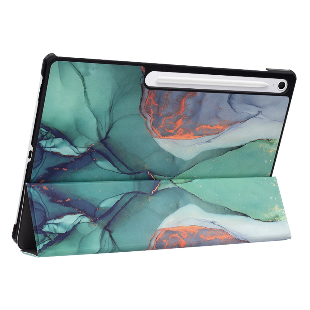 Custodia per Samsung Galaxy Tab S10 FE+, Techsuit, FoldPro Green Time, Multicolore