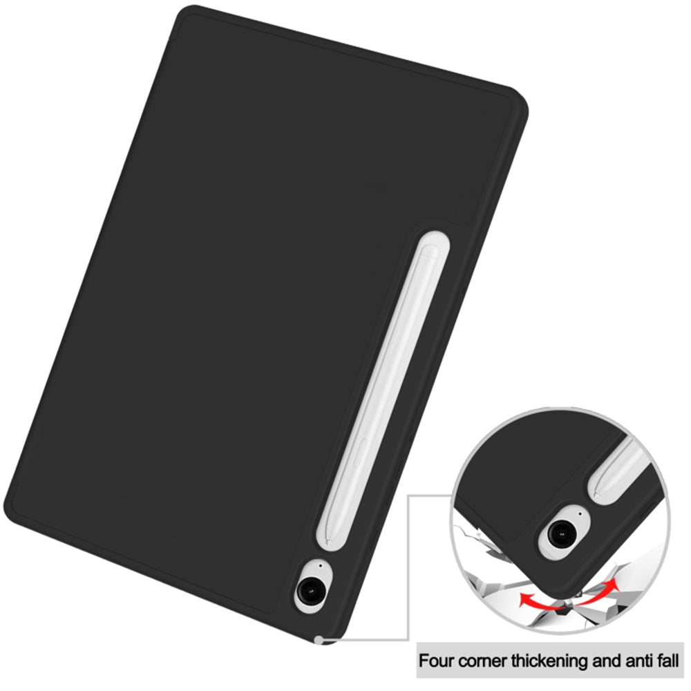 Custodia per Samsung Galaxy Tab S10 FE / Tab S9 FE / Tab S9, Techsuit, Flex Trifold, Nera