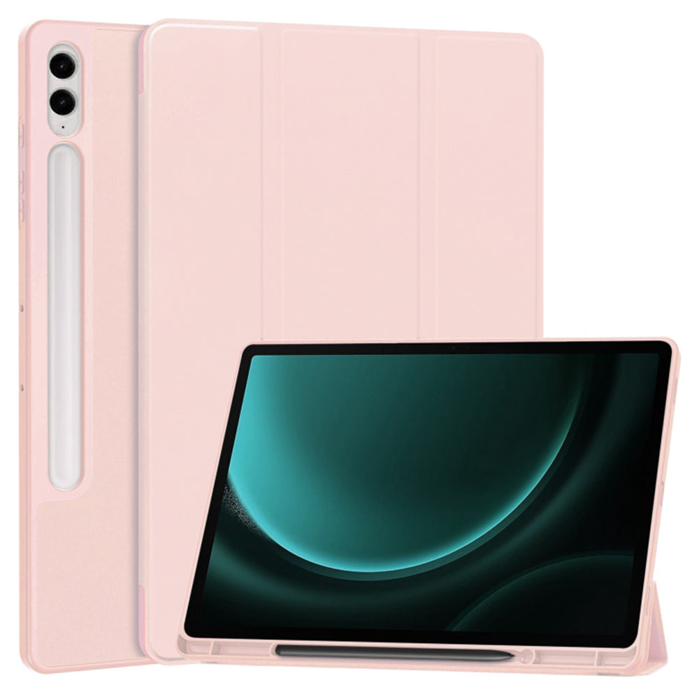 Custodia per Samsung Galaxy Tab S10+ / Tab S9 FE+ / Tab S9+, Techsuit, Flex Trifold, Rosa