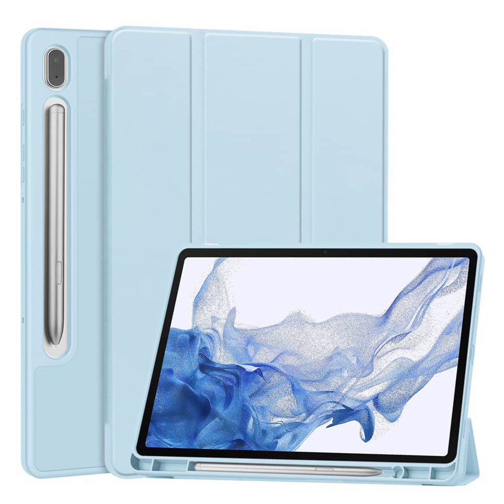Custodia per Samsung Galaxy Tab S11 Ultra, Techsuit, Flex Trifold, Blu