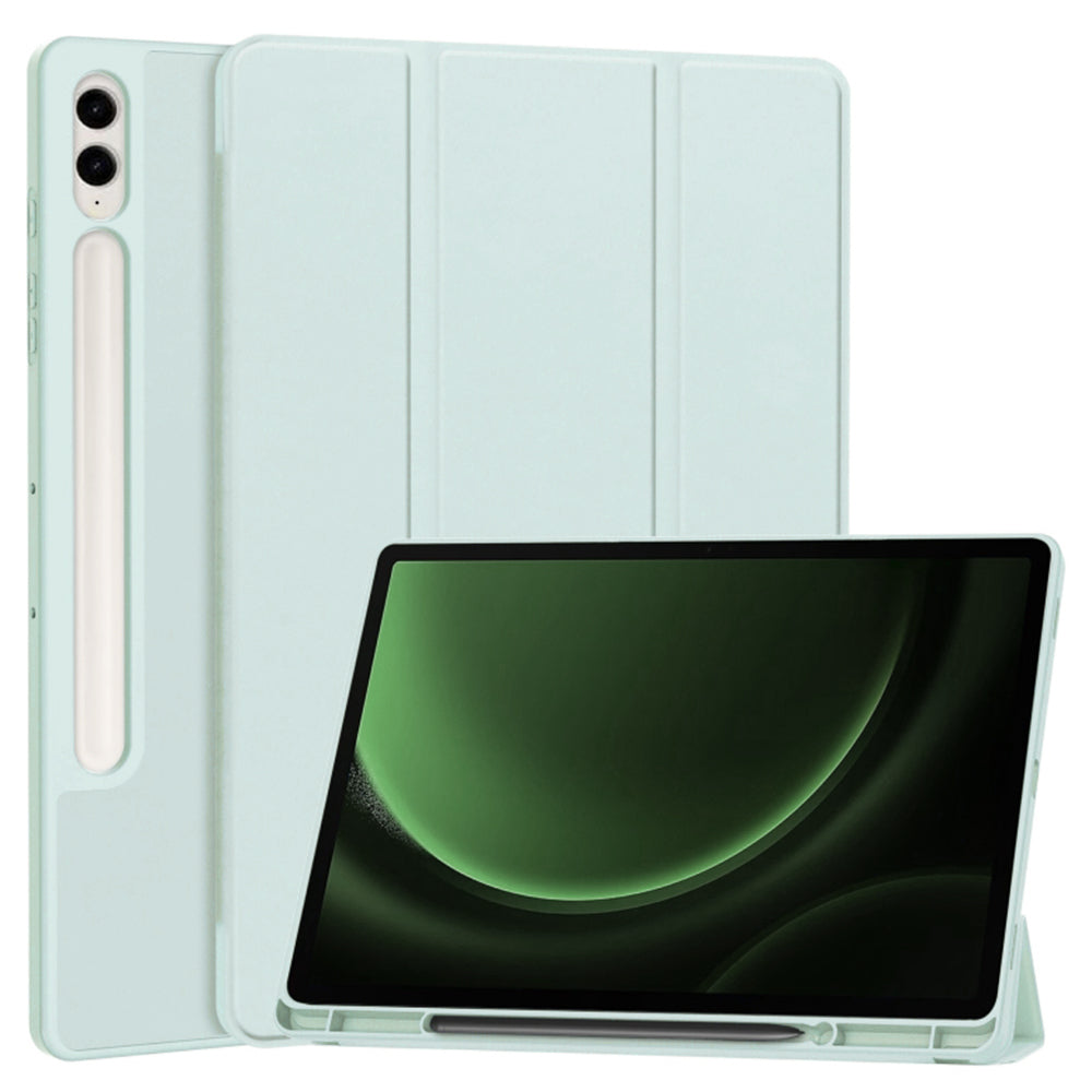 Custodia per Samsung Galaxy Tab S9 FE+, Techsuit, Flex Trifold, Blu