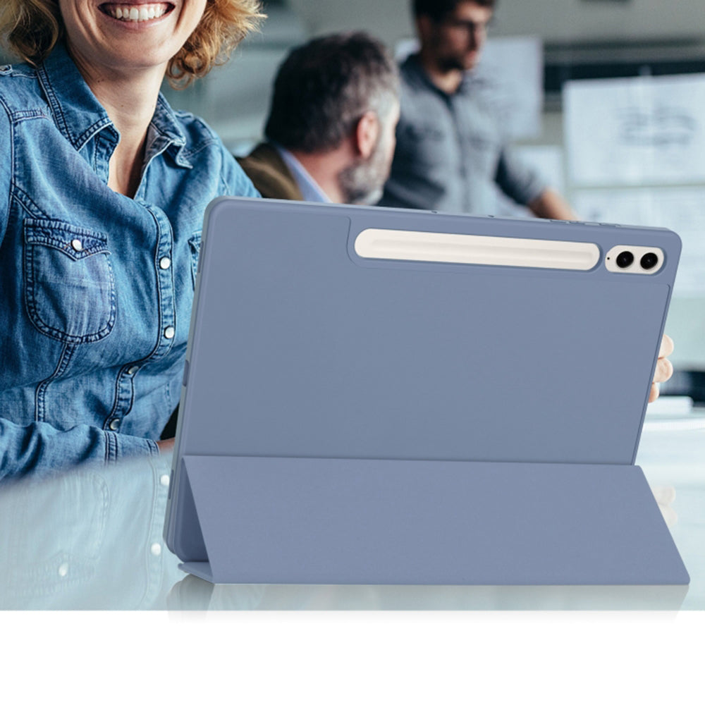 Custodia per Samsung Galaxy Tab S9 FE+, Techsuit, Flex Trifold, Viola