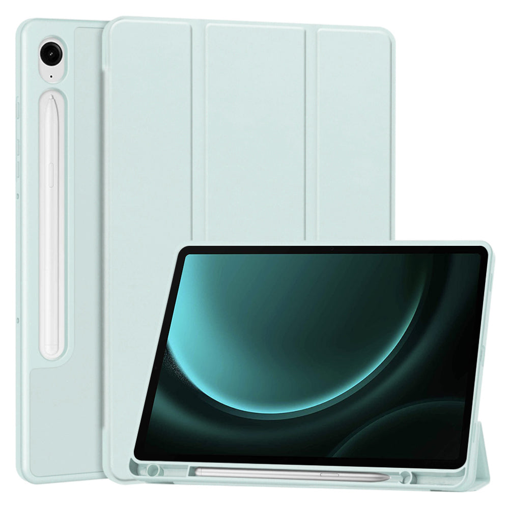 Custodia per Samsung Galaxy Tab S9 FE / Tab S9 / Tab S10 FE, Techsuit, Flex Trifold, Blu