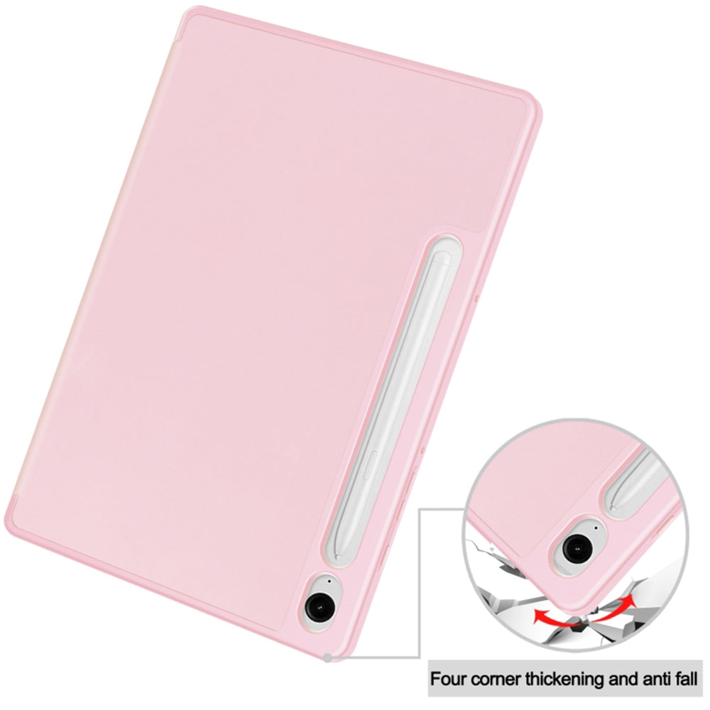 Custodia per Samsung Galaxy Tab S9 FE / Tab S9 / Tab S10 FE, Techsuit, Flex Trifold, Rosa