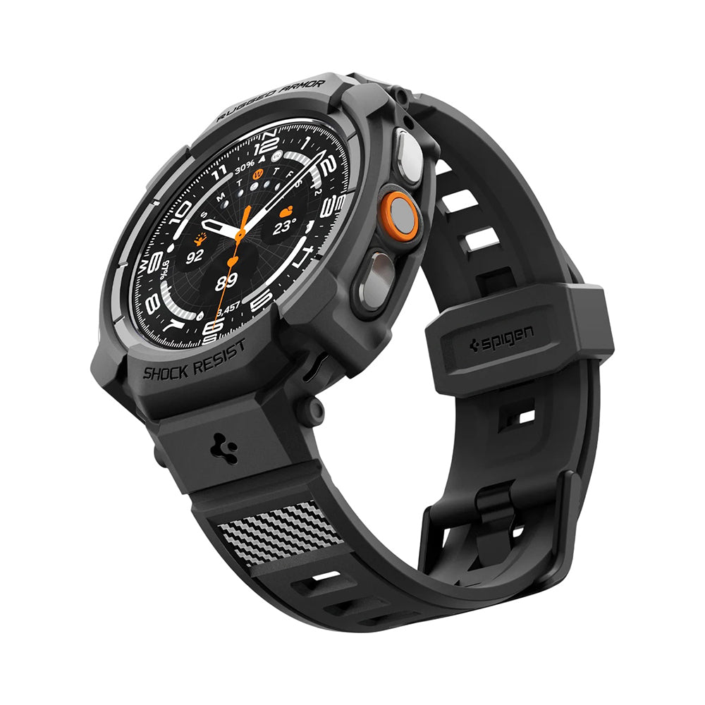 Custodia per Samsung Galaxy Watch Ultra2, Spigen, Rugged Armor Pro, Nera Opaca ACS11612